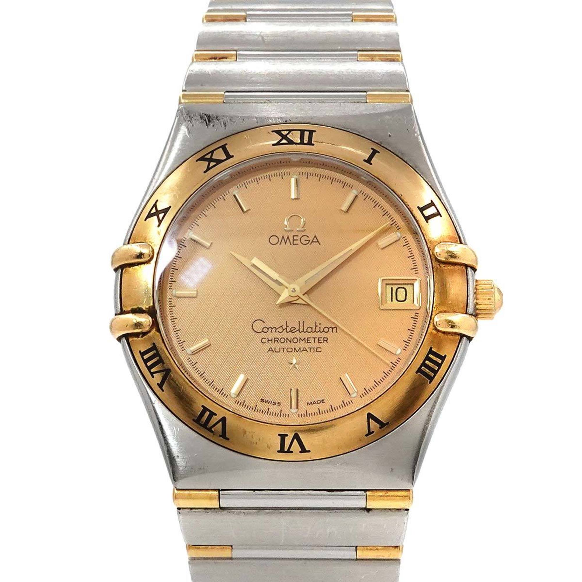 OMEGA Constellation Chronometer Combi 1202 10 Men's Watch Date Gold K18YG Automatic