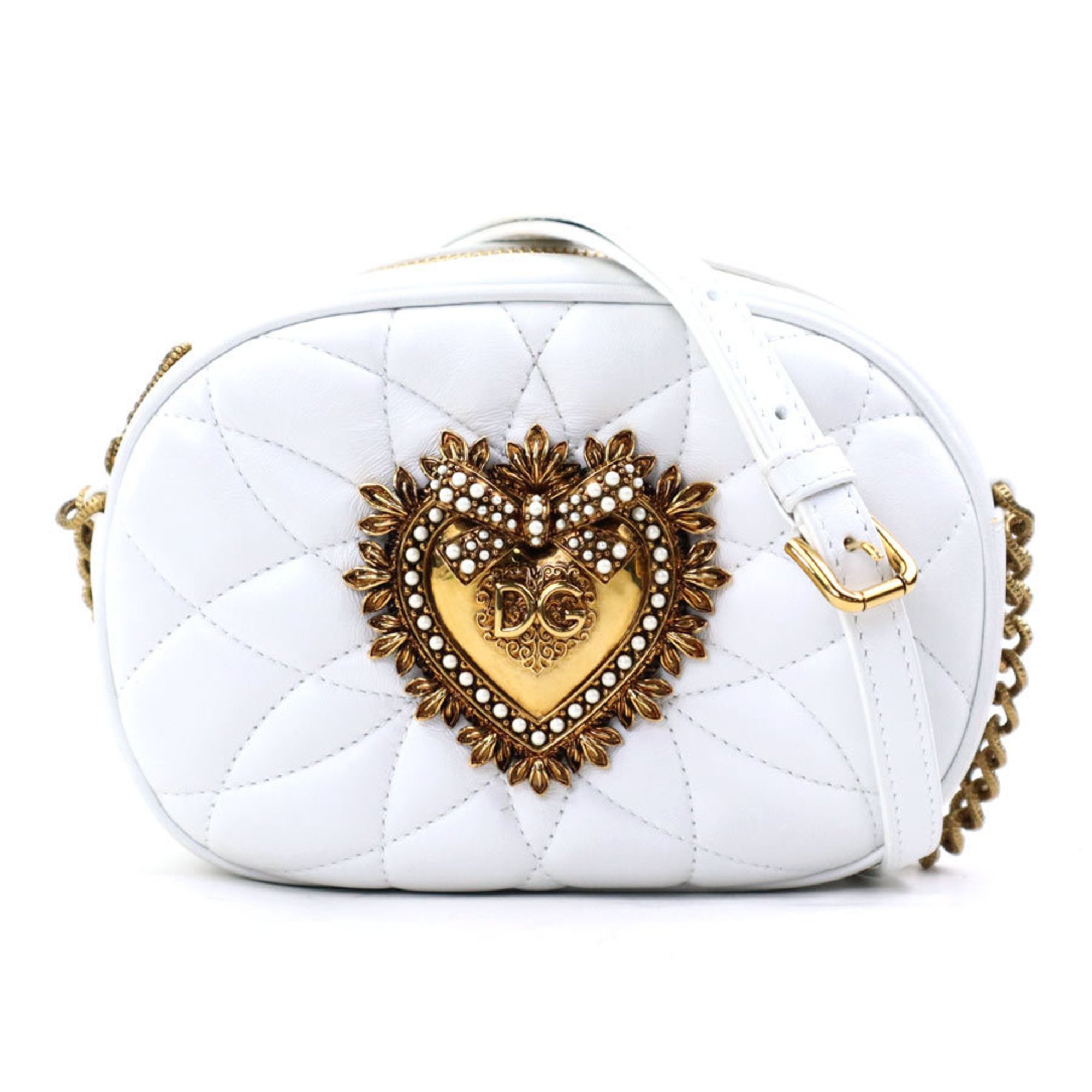 Dolce & Gabbana Shoulder Bag Leather White Women's 55765g