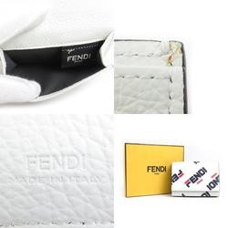 FENDI Tri-fold Wallet FILA Collaboration Leather White Men's Women's 8M0395-A5P6 r10234a