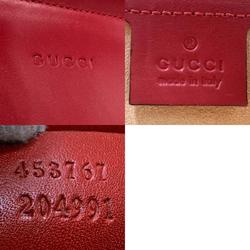 GUCCI Handbag Shoulder Bag Bamboo Leather Red Women's 453767 z2782