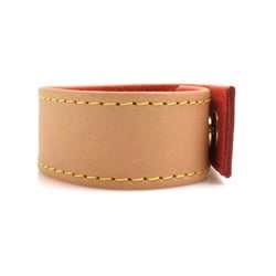 Louis Vuitton LOUIS VUITTON Bracelet JAPAN 2010 Leather Metal Beige Gold Women's e59530a