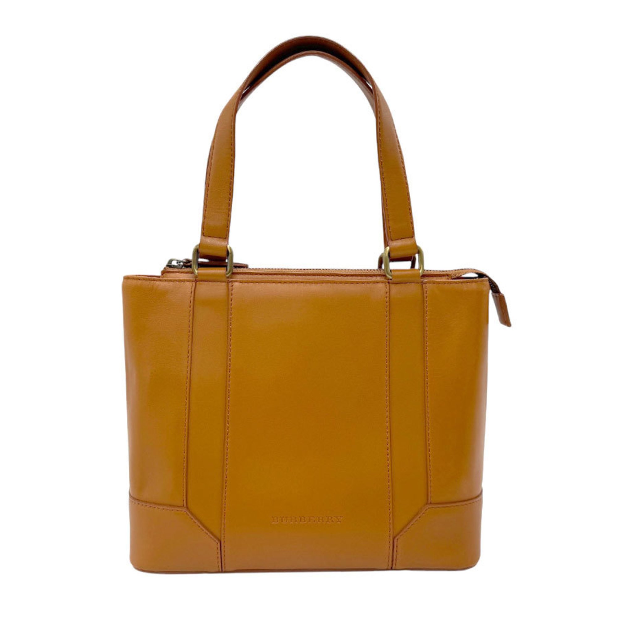 Burberry BURBERRY handbag leather camel men's women's b0118