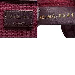 Christian Dior handbag vanity bag velour wine red women's z2778