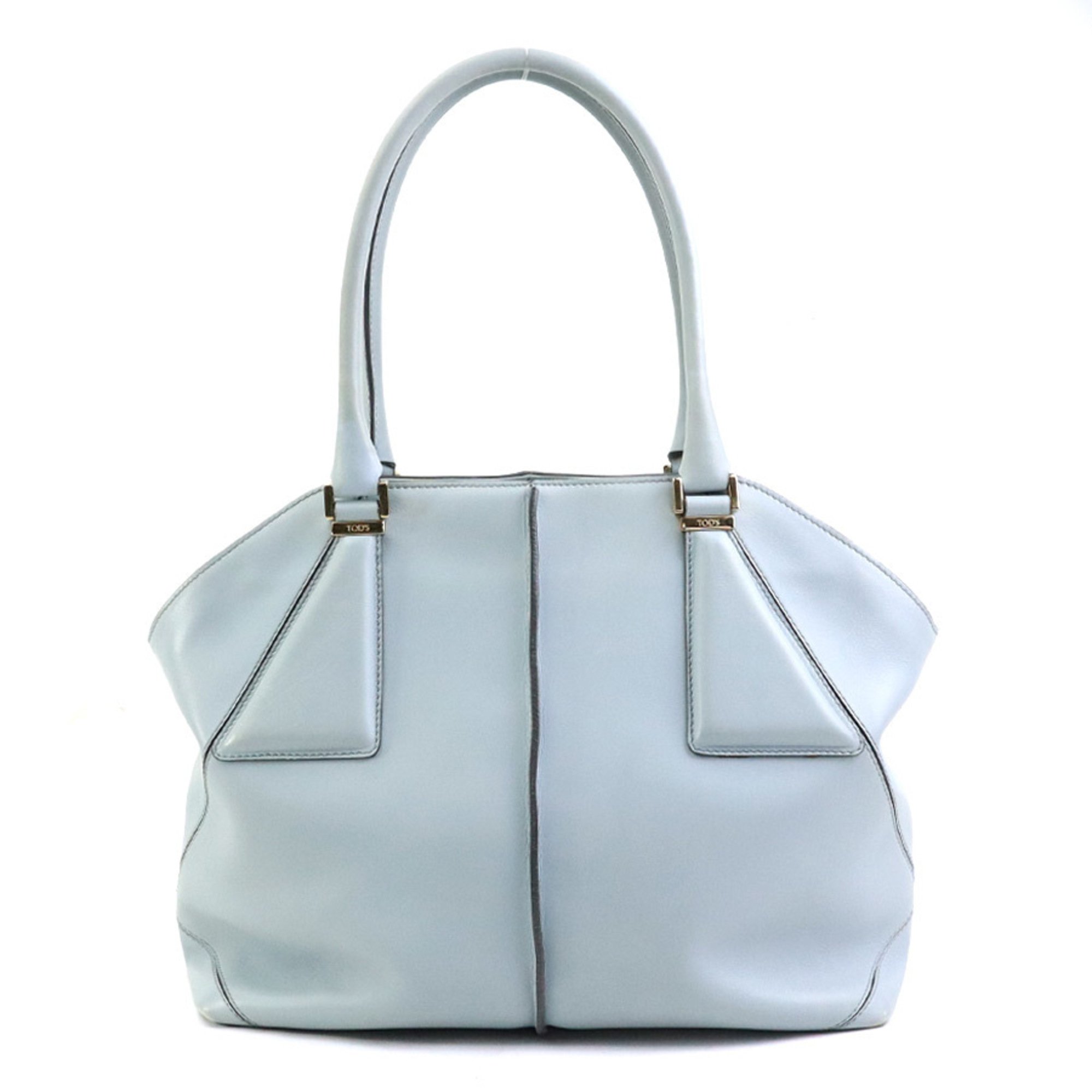 Tod's handbag leather light blue ladies r10226a