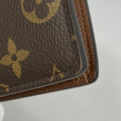 Louis Vuitton Long Wallet Monogram Portefeuille Brazza M66540 Brown Men's