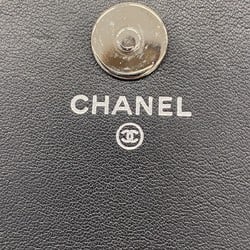 Chanel Shoulder Wallet Patent Leather Black Women's