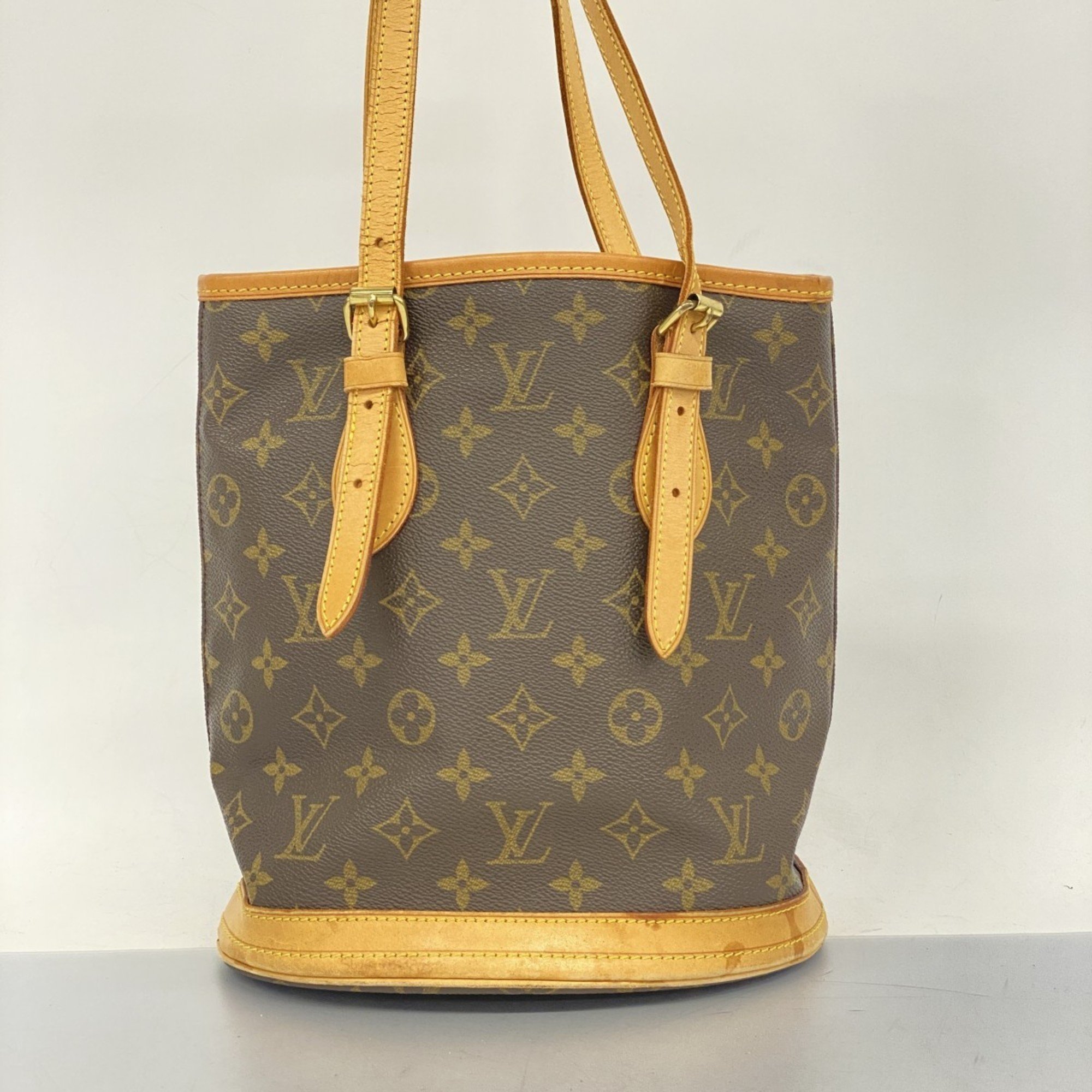 Louis Vuitton Tote Bag Monogram Bucket PM M42238 Brown Women's