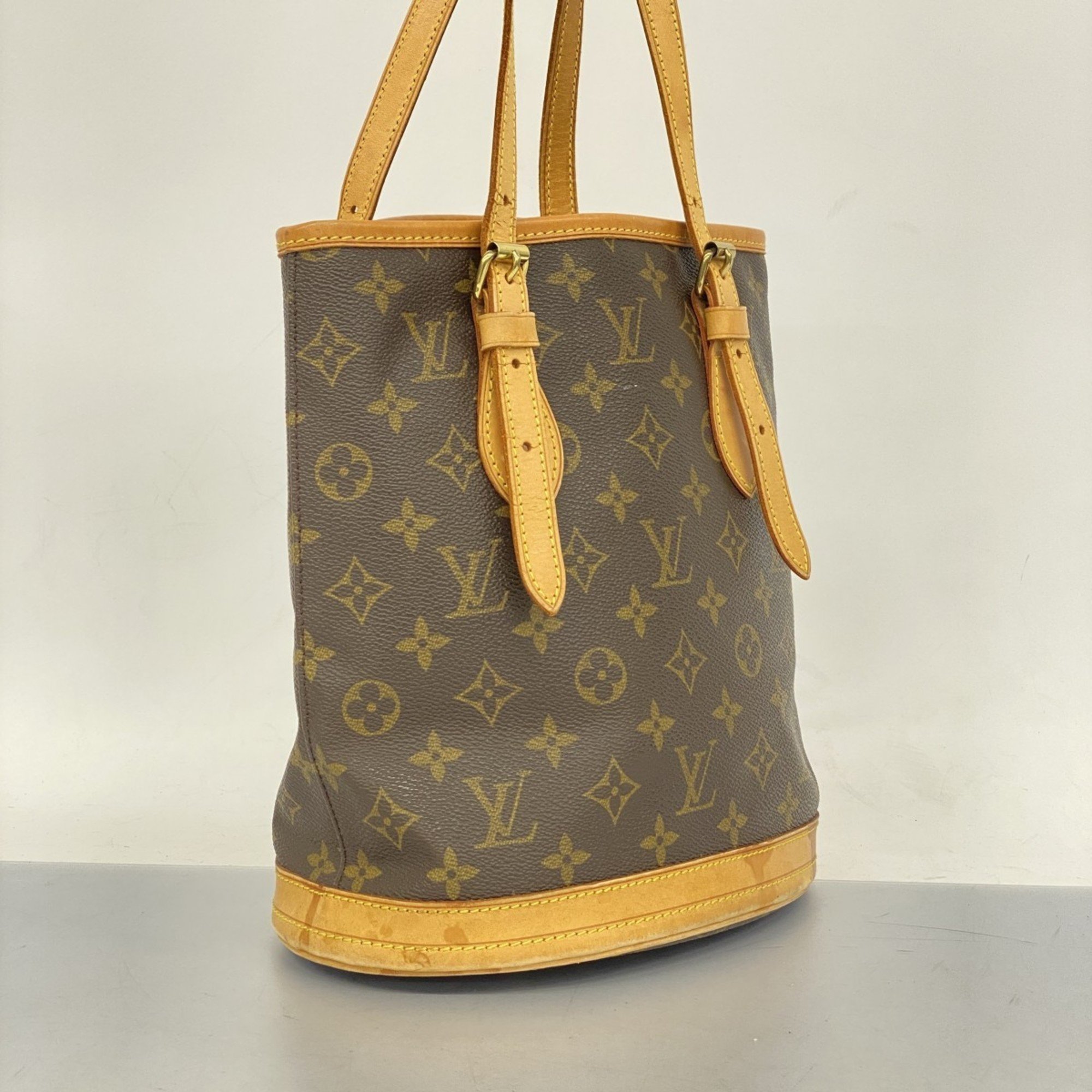 Louis Vuitton Tote Bag Monogram Bucket PM M42238 Brown Women's