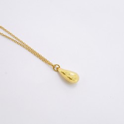 Tiffany Necklace Teardrop K18YG Yellow Gold Ladies