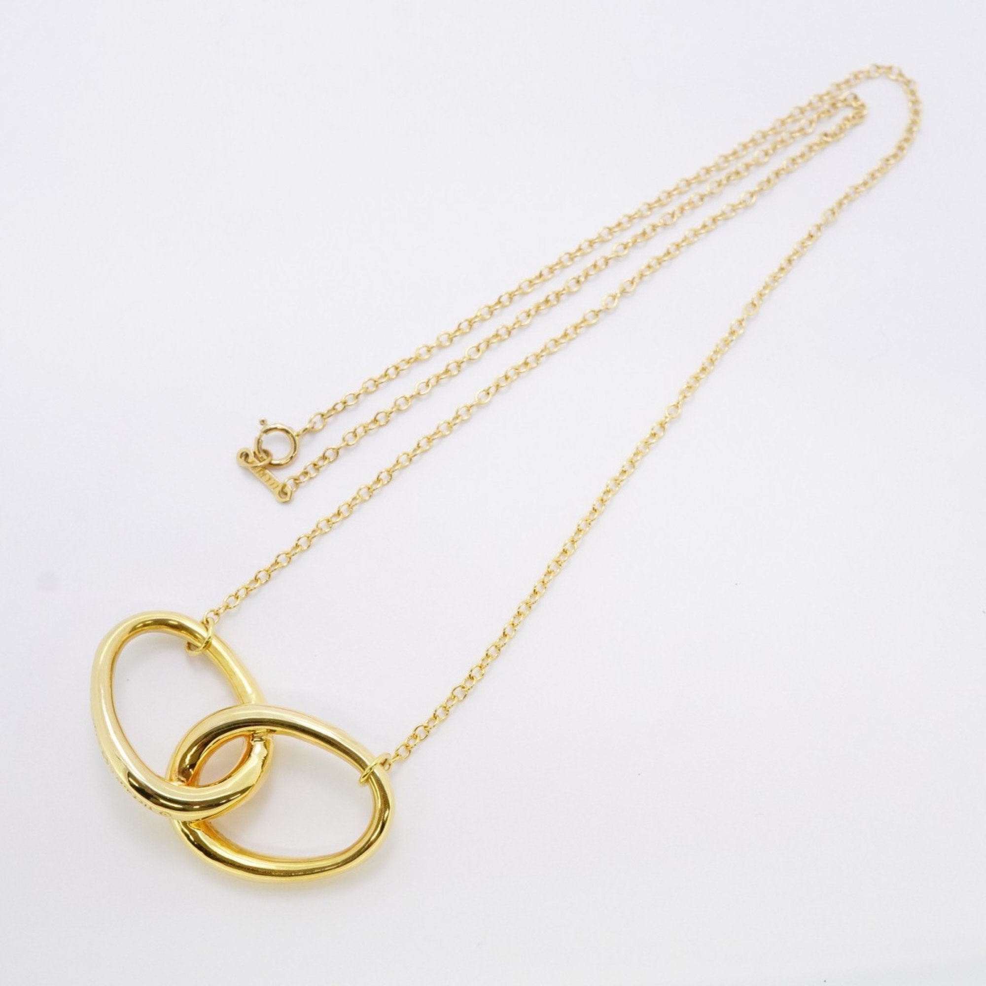 Tiffany Necklace Infinity K18YG Yellow Gold Ladies