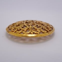 Chanel Brooch Coco Mark Circle GP Plated Gold Ladies