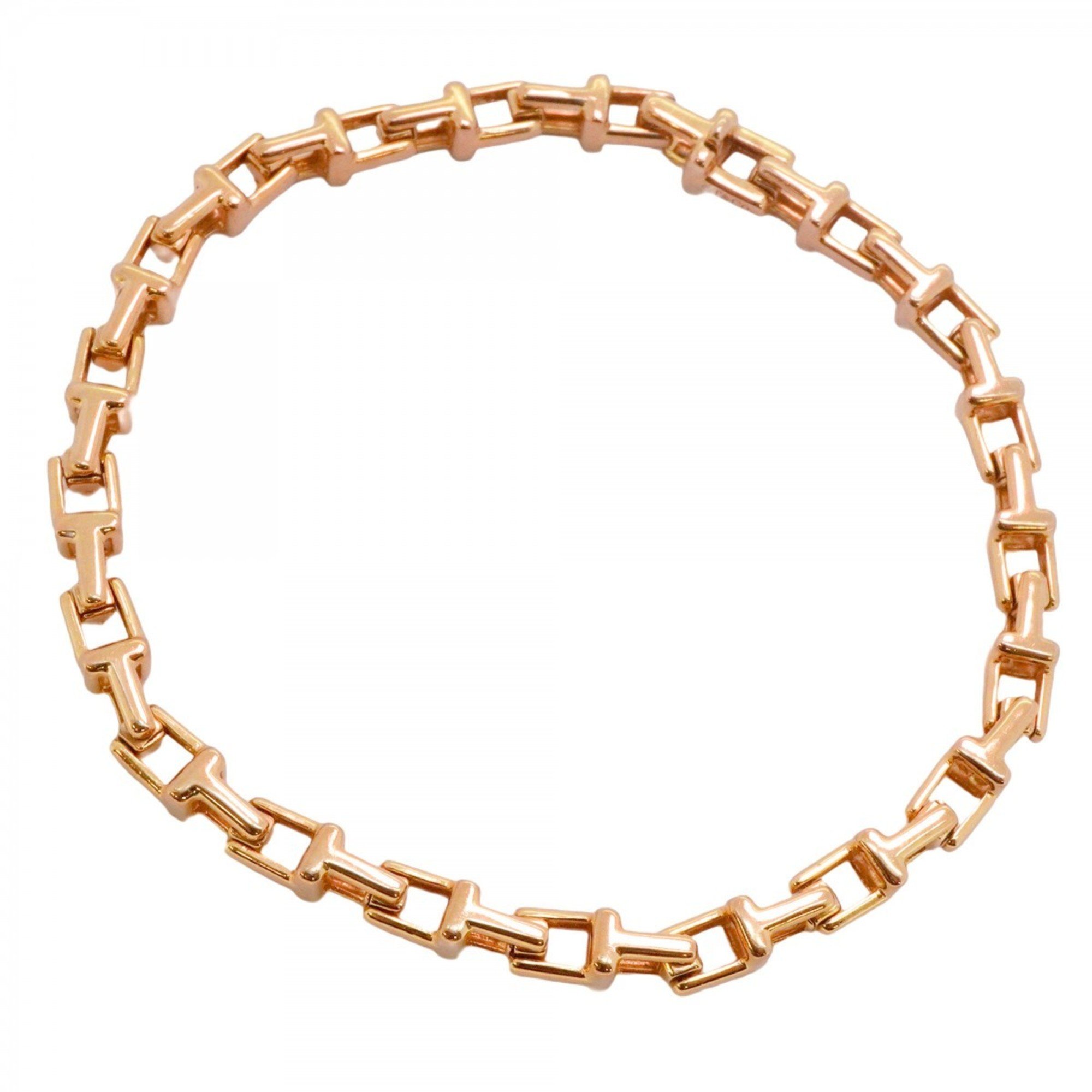 Tiffany Bracelet T Narrow K18PG Pink Gold Ladies