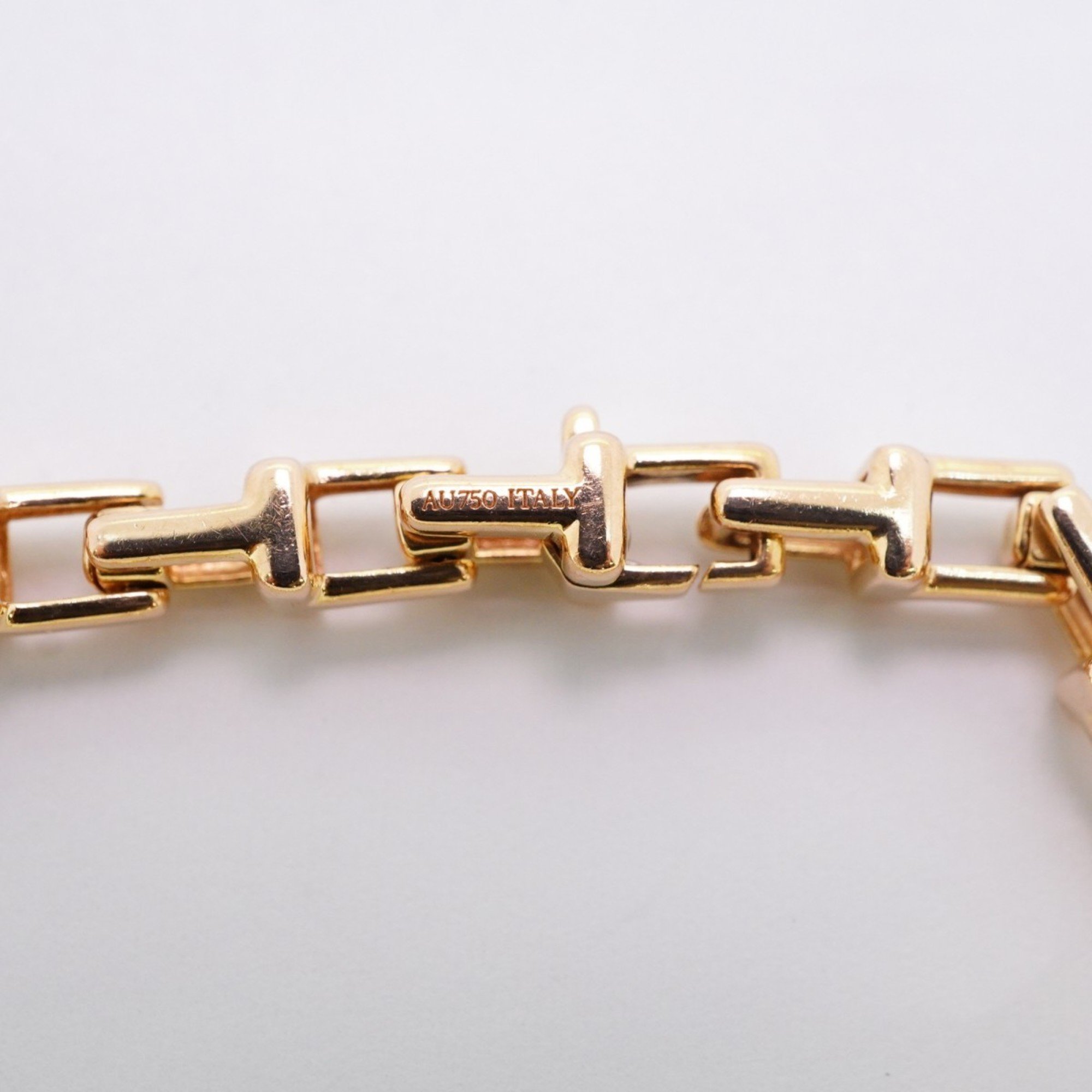 Tiffany Bracelet T Narrow K18PG Pink Gold Ladies