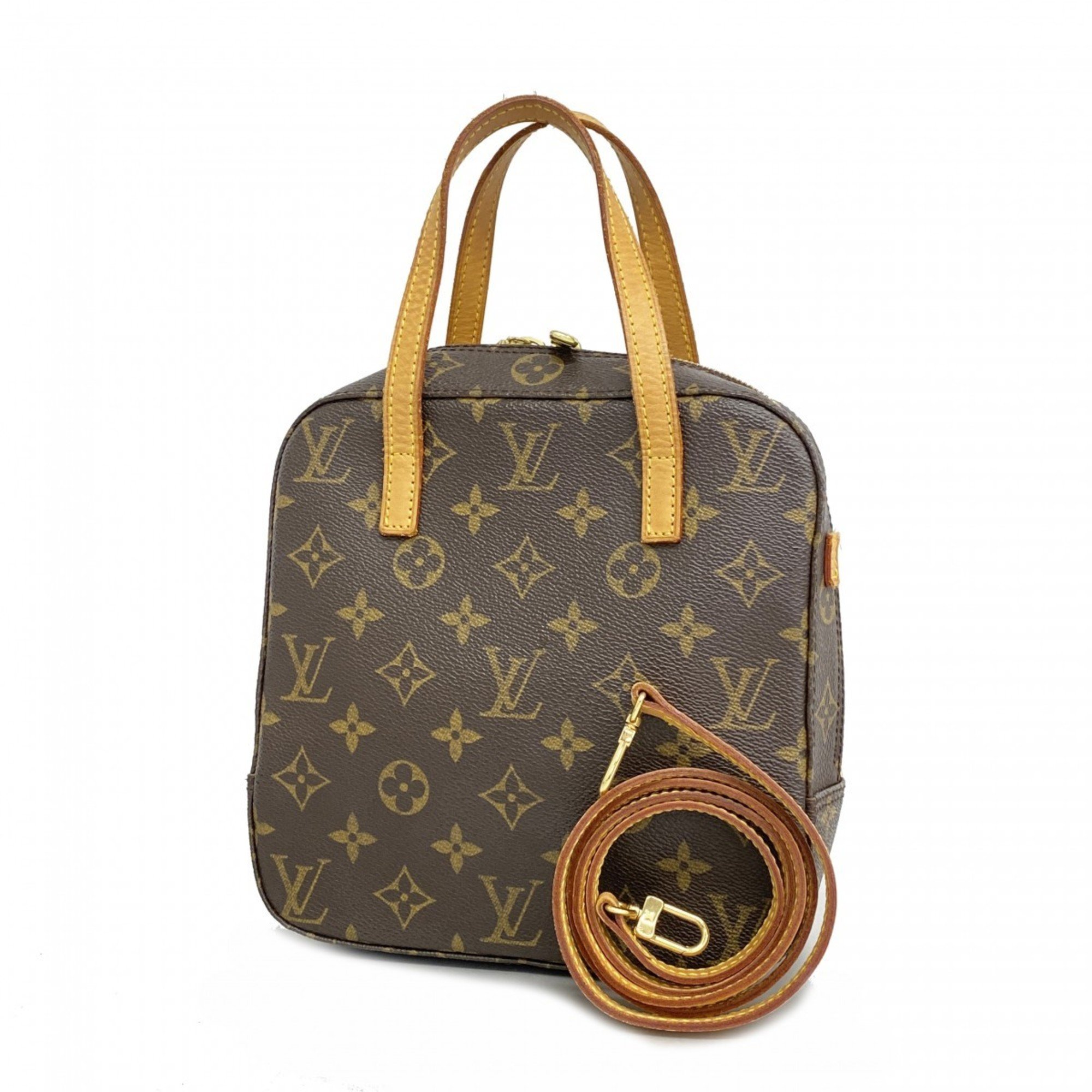 Louis Vuitton handbag Monogram Spontini M47500 brown ladies