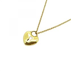 Tiffany Necklace Heart Lock K18YG Yellow Gold Ladies