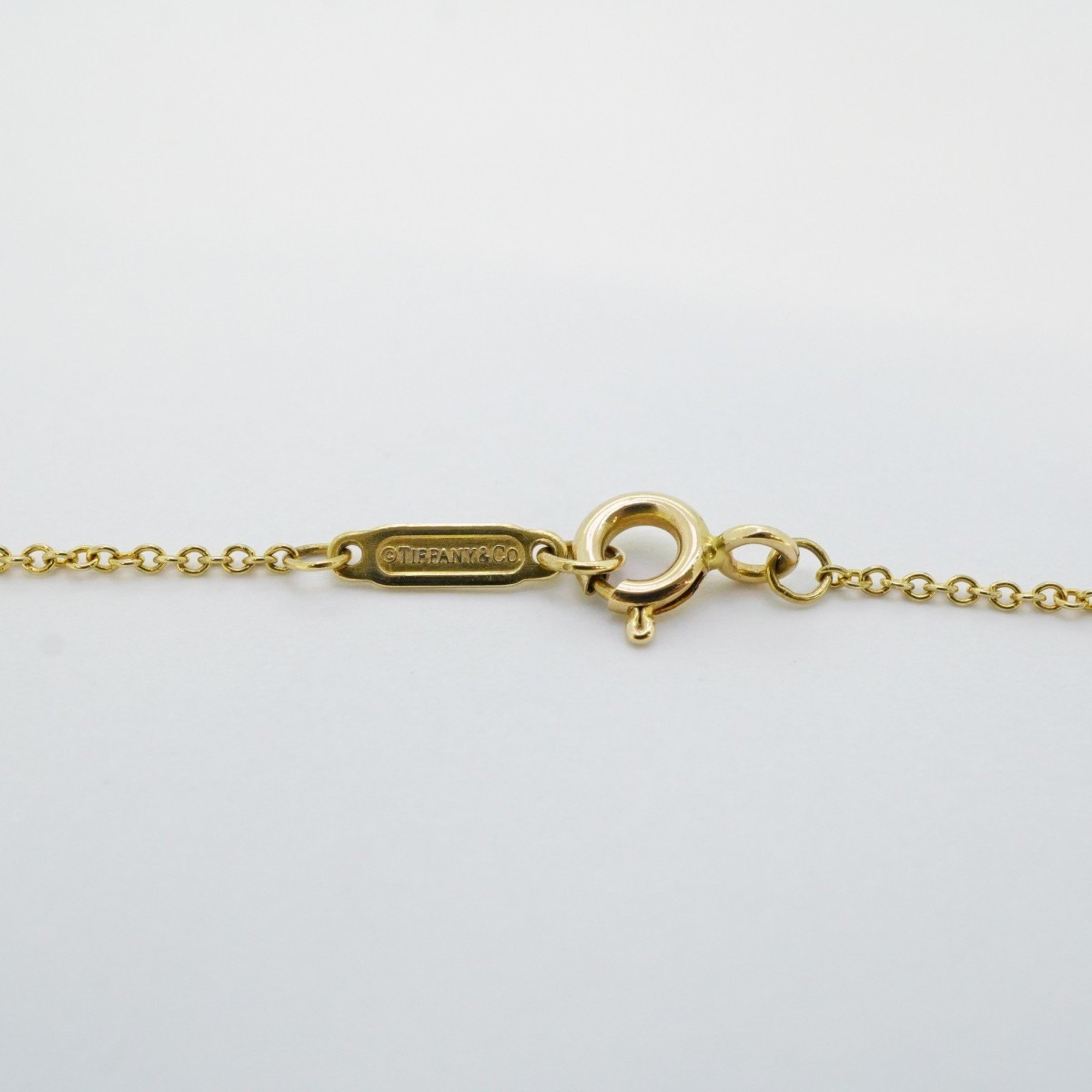 Tiffany Necklace Heart Lock K18YG Yellow Gold Ladies