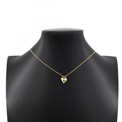 Tiffany Necklace Heart Lock K18YG Yellow Gold Ladies