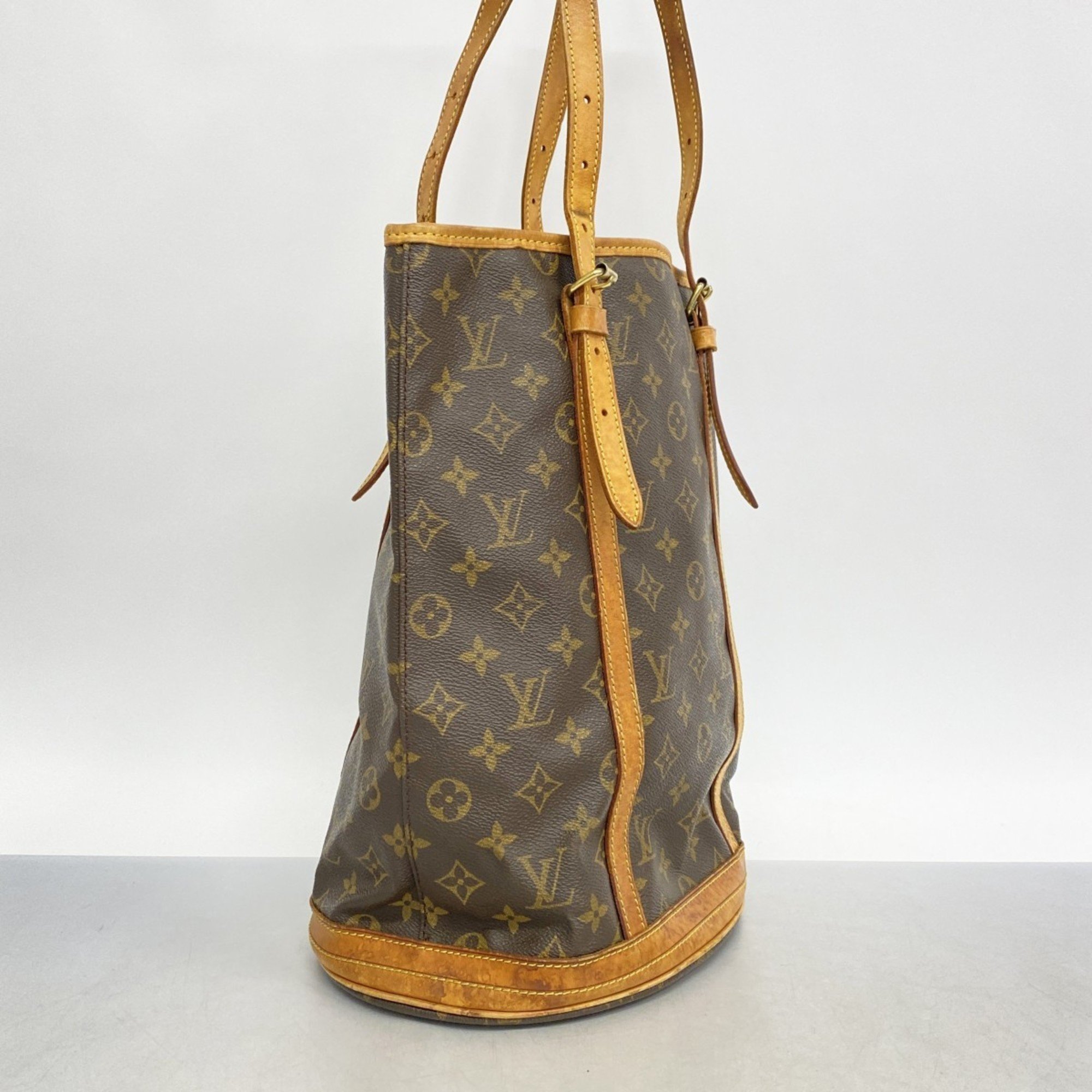 Louis Vuitton Tote Bag Monogram Bucket GM M42236 Brown Women's