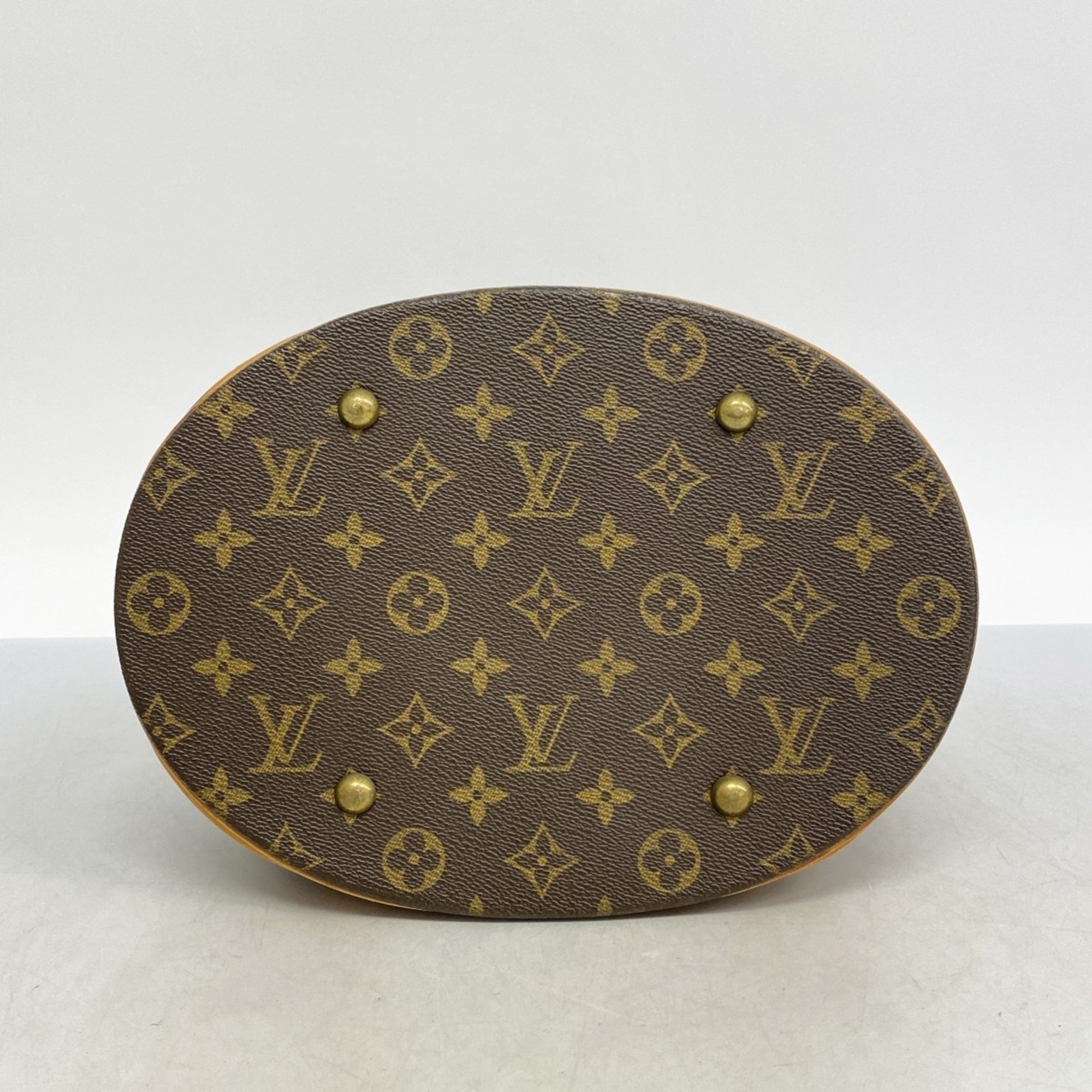 Louis Vuitton Tote Bag Monogram Bucket GM M42236 Brown Women's