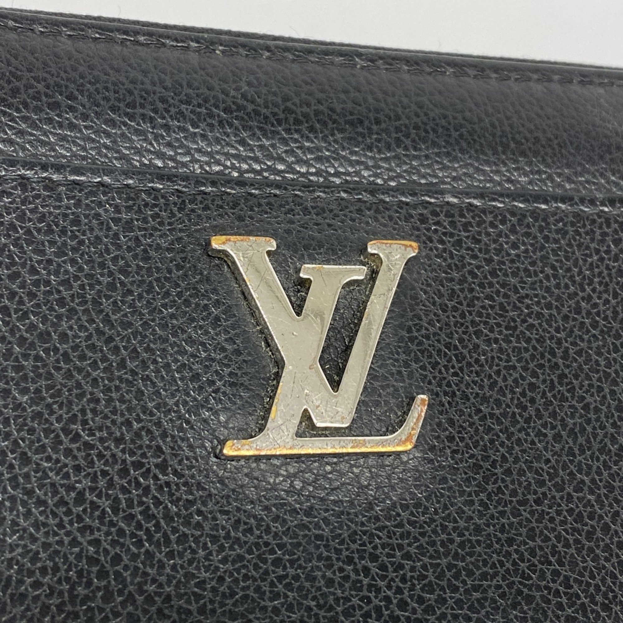 Louis Vuitton Long Wallet Zippy Lock Me M62622 Noir Men's Women's