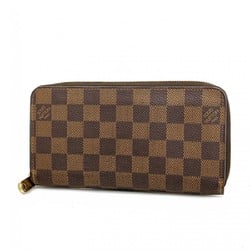 Louis Vuitton Long Wallet Damier Zippy N41661 Ebene Men's Women's