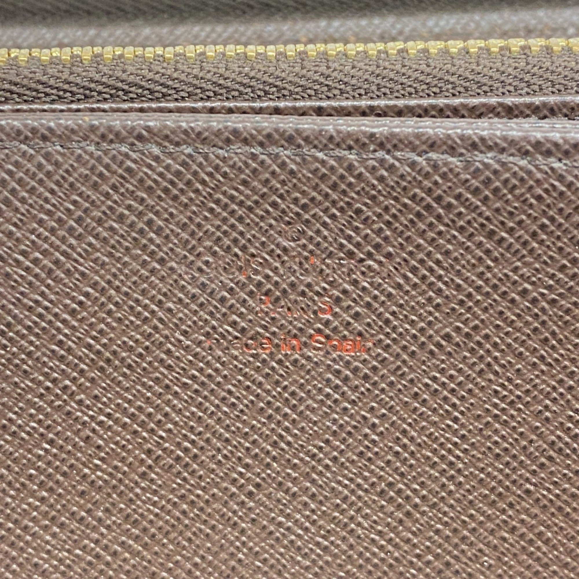 Louis Vuitton Long Wallet Damier Zippy N41661 Ebene Men's Women's