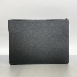 Louis Vuitton Clutch Bag Monogram Taurillon LV Friend Pouch M80147 Noir Virgil Abloh Men's