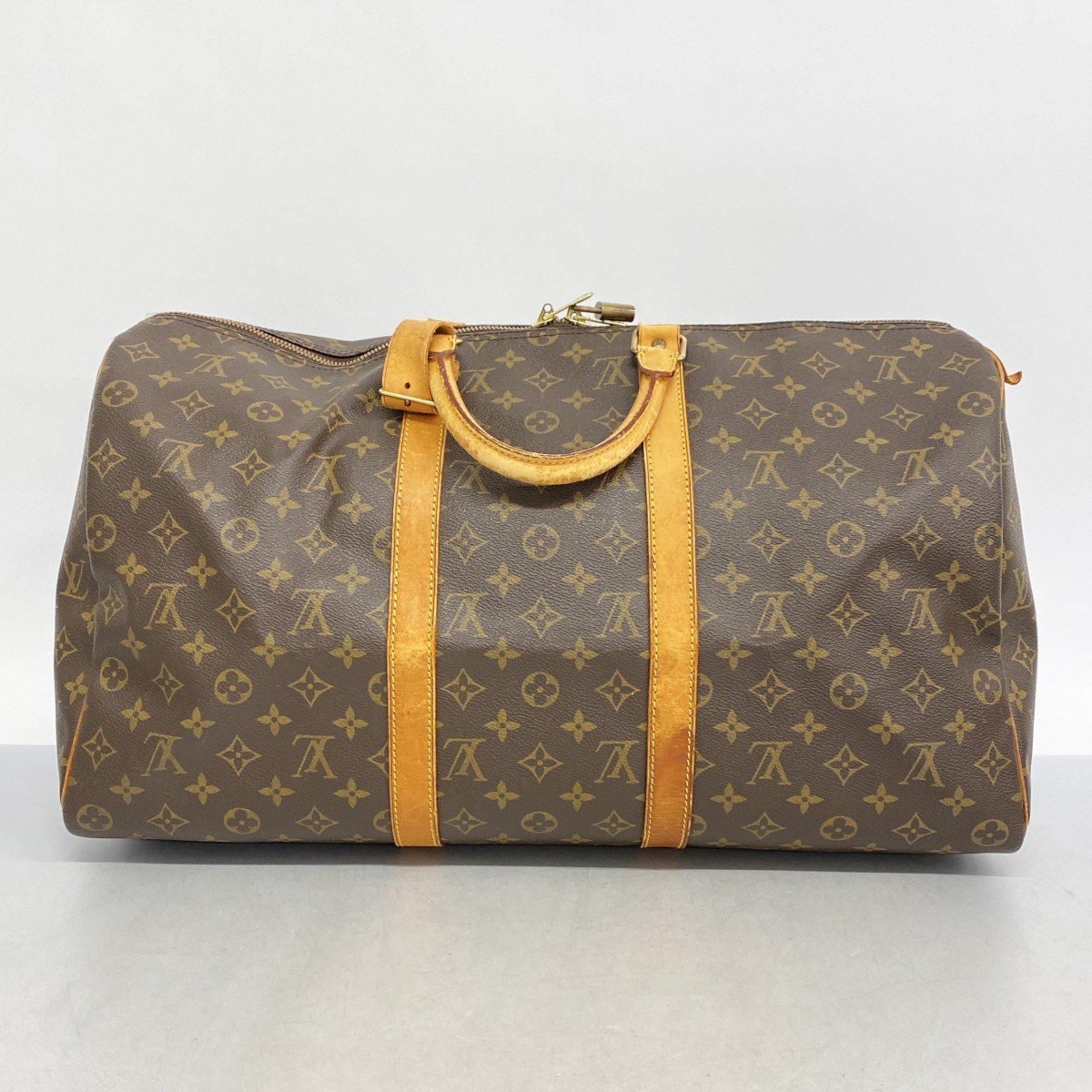 Louis Vuitton Boston Bag Monogram Keepall 50 M41426 Brown Men's Women's