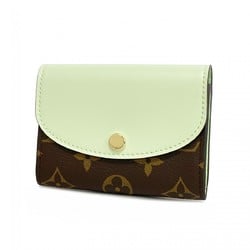 Louis Vuitton Wallet/Coin Case Monogram Porto Monnaie Rosari M83582 Brown Spring Green Women's