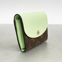 Louis Vuitton Wallet/Coin Case Monogram Porto Monnaie Rosari M83582 Brown Spring Green Women's