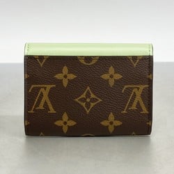 Louis Vuitton Wallet/Coin Case Monogram Porto Monnaie Rosari M83582 Brown Spring Green Women's