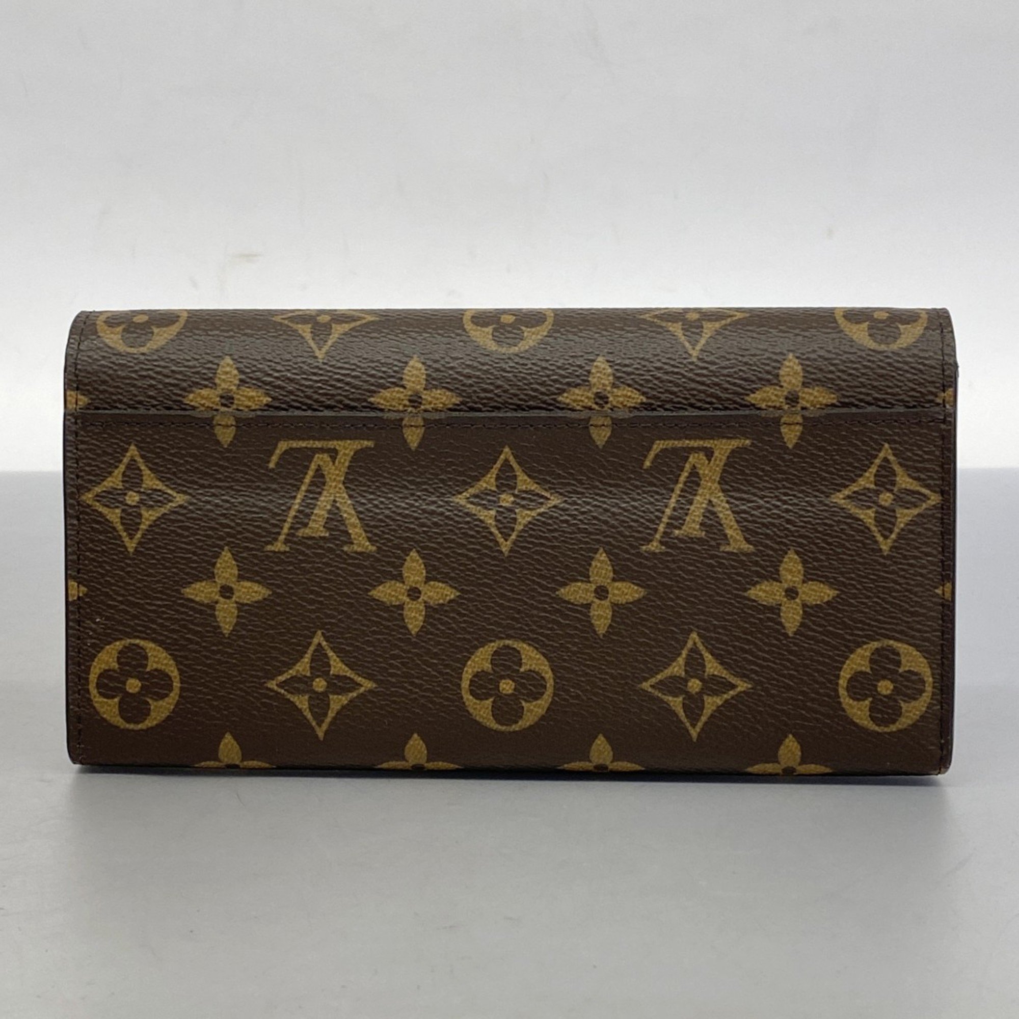 Louis Vuitton Long Wallet Monogram Portefeuille Sarah M62234 Fuchsia Ladies