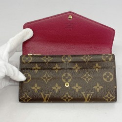 Louis Vuitton Long Wallet Monogram Portefeuille Sarah M62234 Fuchsia Ladies