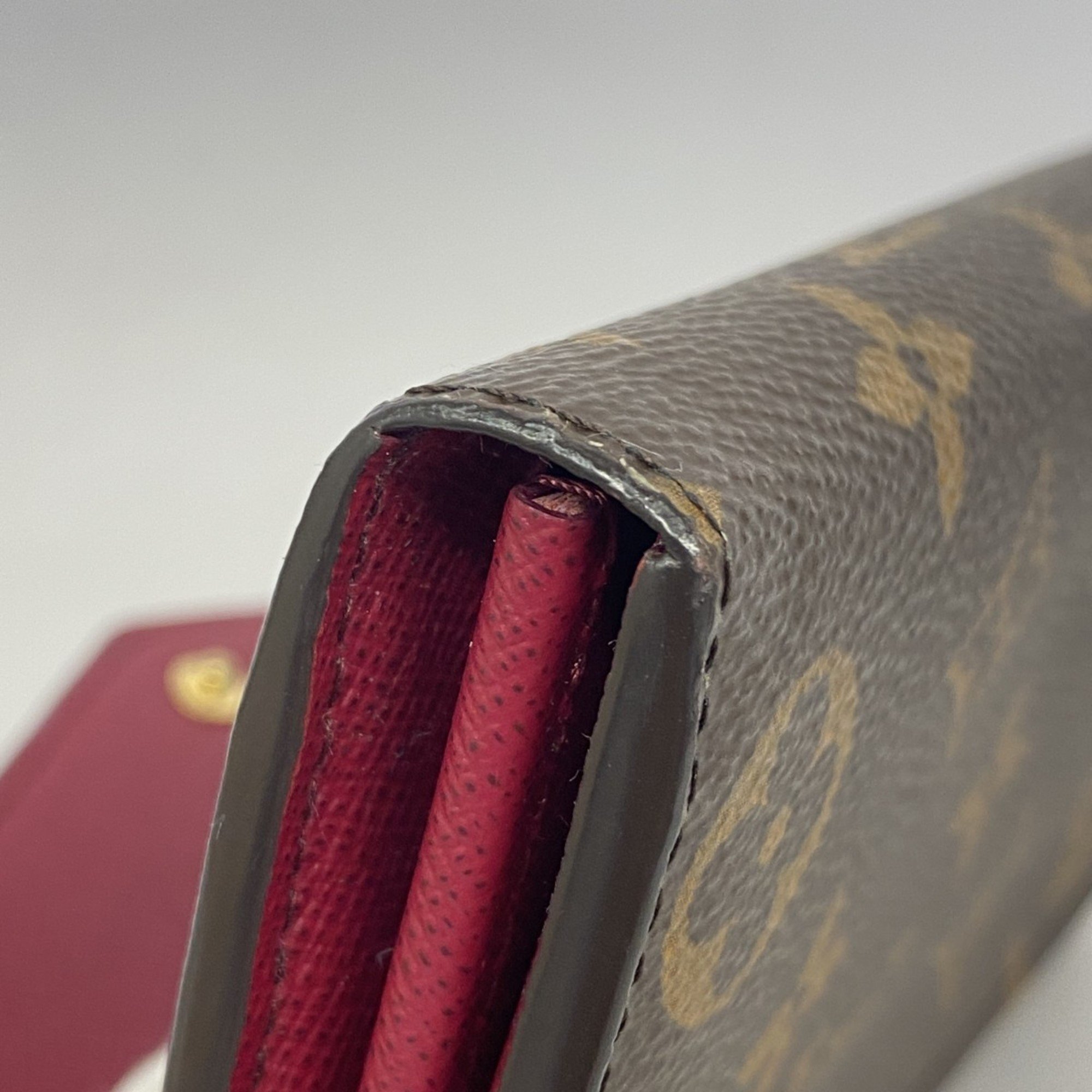 Louis Vuitton Long Wallet Monogram Portefeuille Sarah M62234 Fuchsia Ladies