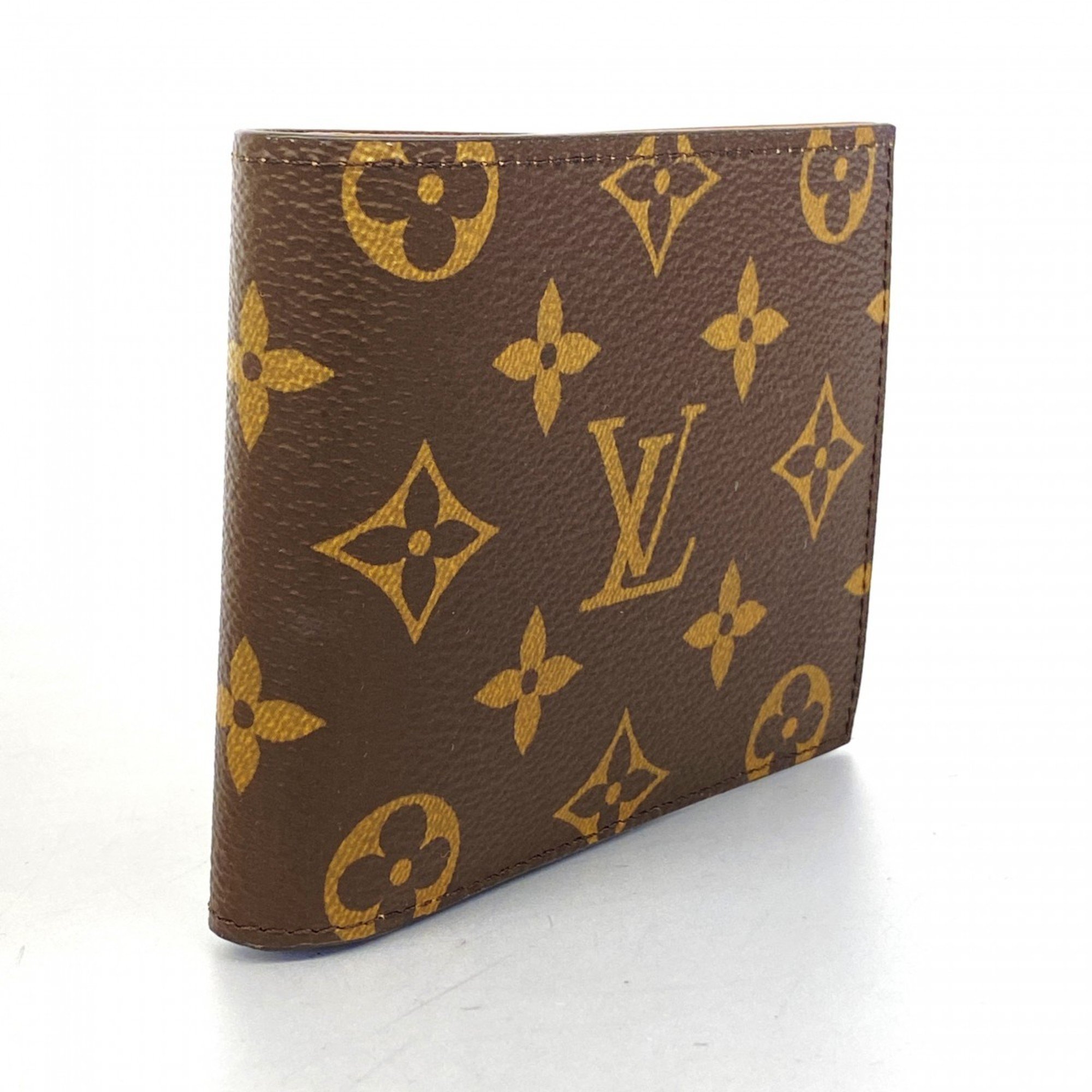 Louis Vuitton Wallet Monogram Portefeuille Marco NM M62288 Brown Men's