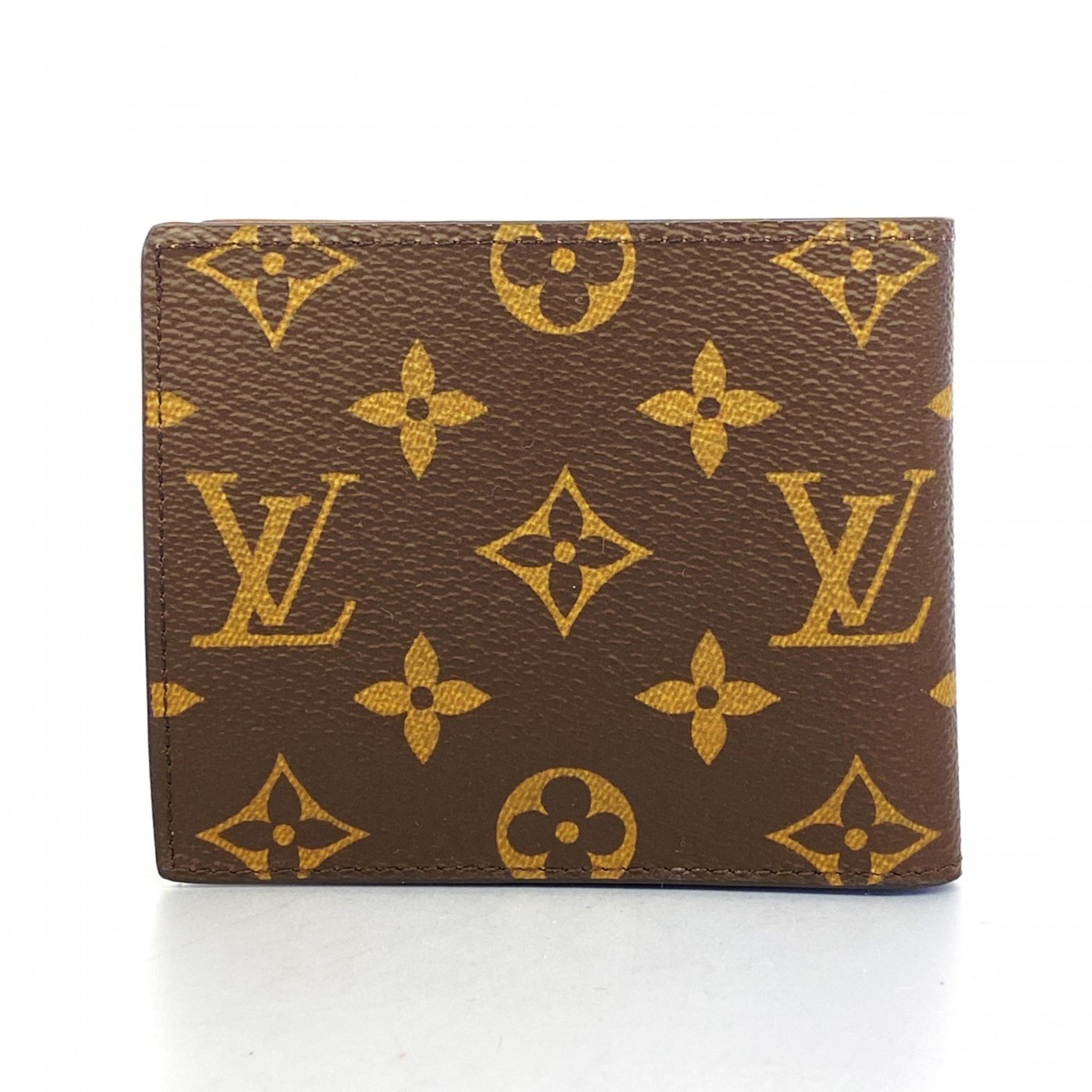 Louis Vuitton Wallet Monogram Portefeuille Marco NM M62288 Brown Men's