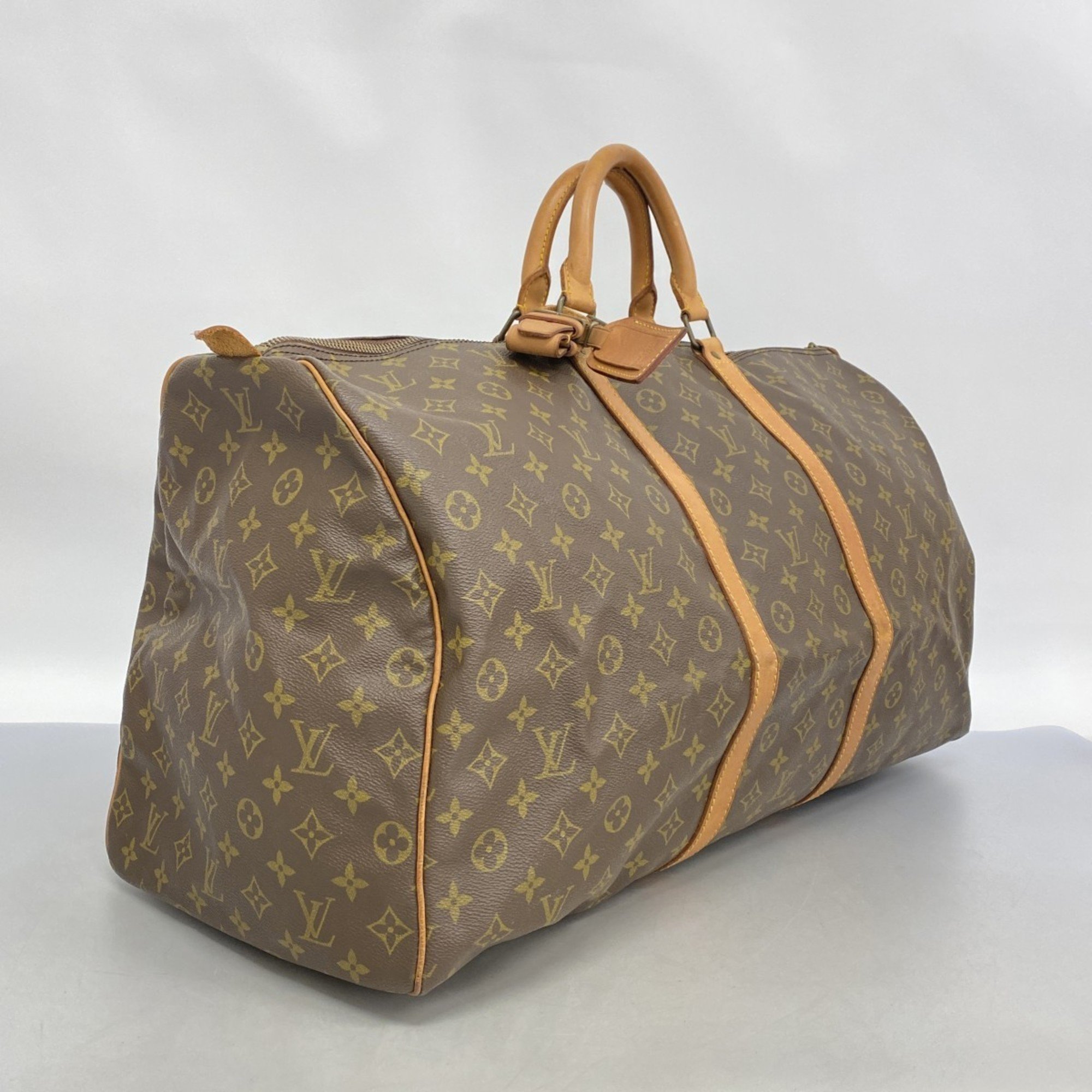 Louis Vuitton Boston Bag Monogram Keepall 60 M41422 Brown Men's Women's