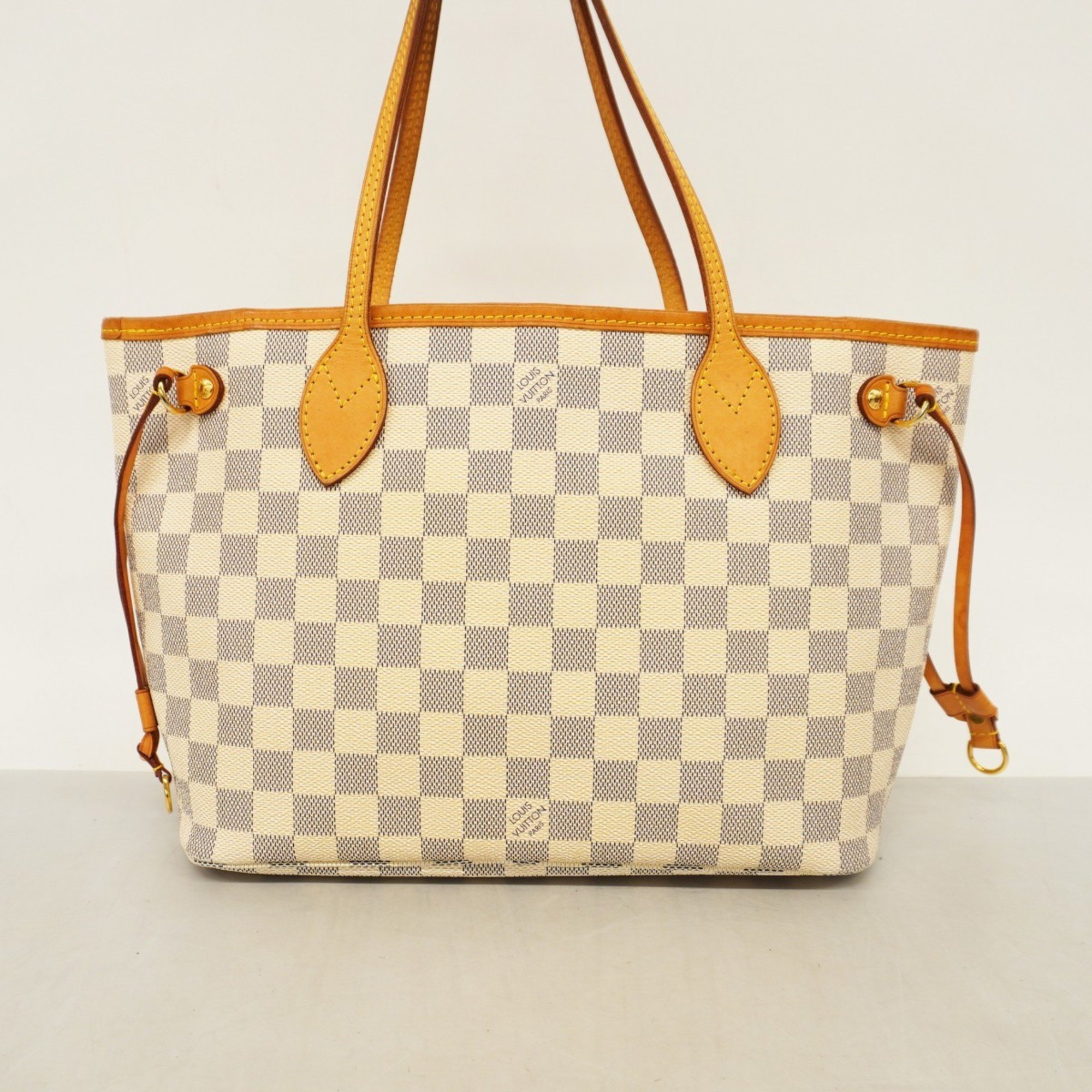 Louis Vuitton Tote Bag Damier Azur Neverfull PM N40605 White Women's