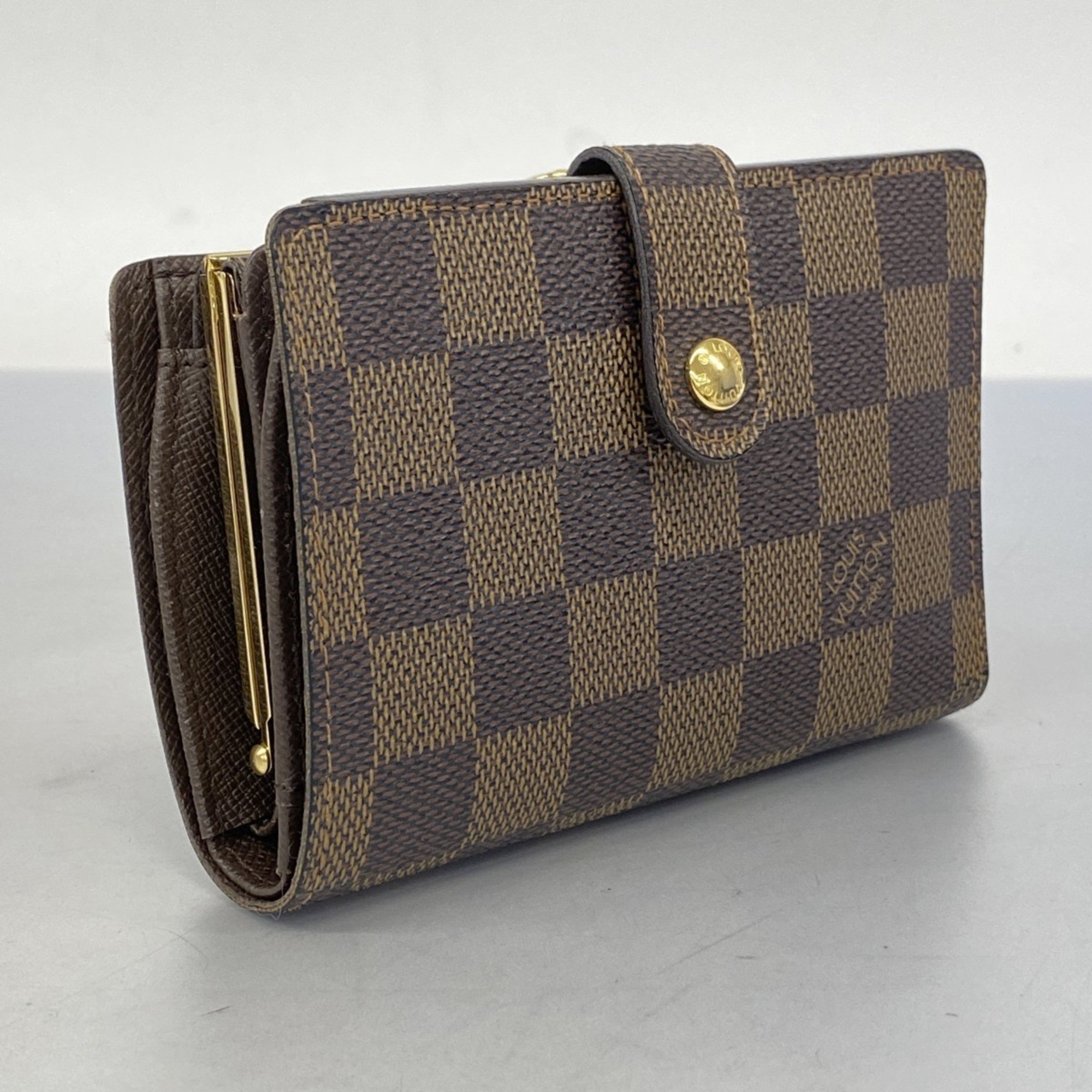 Louis Vuitton Wallet Damier Portefeuille Vienne N61674 Ebene Ladies