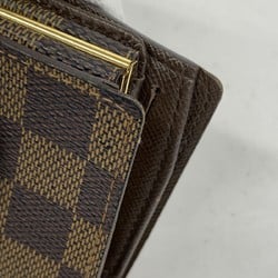 Louis Vuitton Wallet Damier Portefeuille Vienne N61674 Ebene Ladies