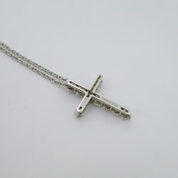 Tiffany Necklace Small Cross Diamond Pt950 Platinum Ladies