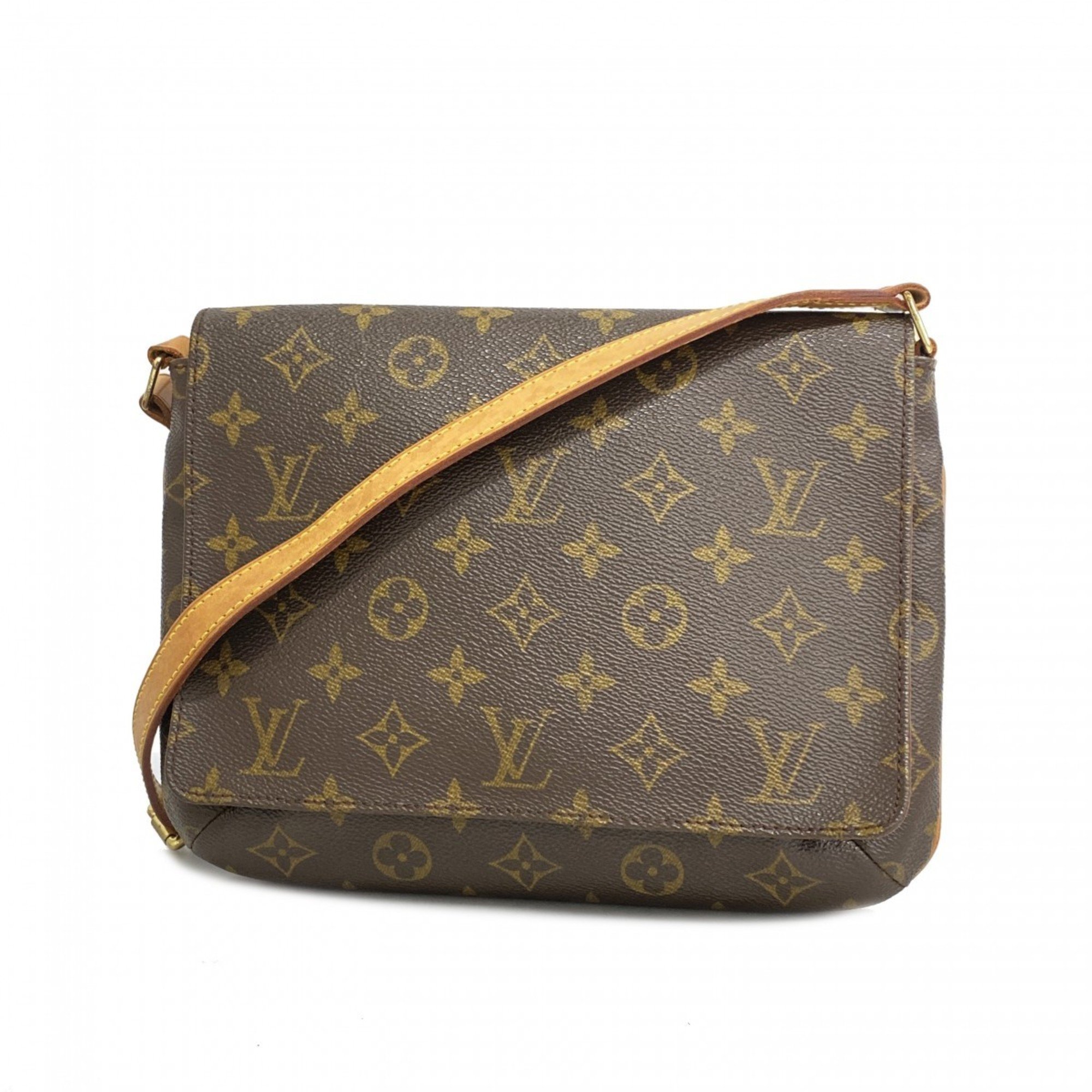 Louis Vuitton Shoulder Bag Monogram Musette Tango Short Strap M51257 Brown Women's