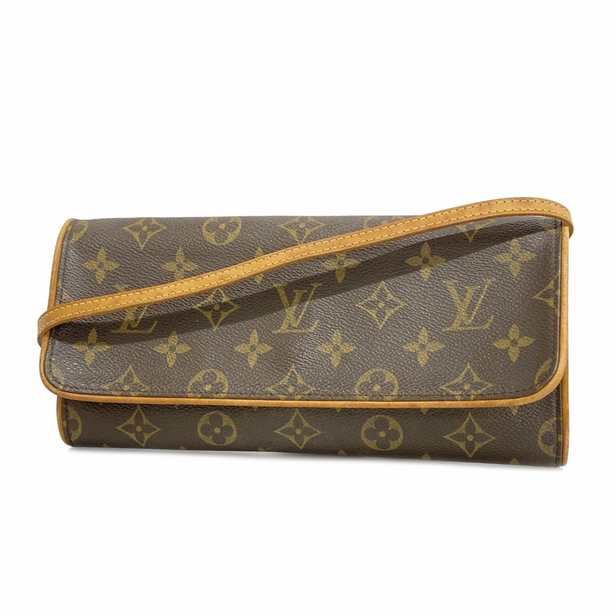 Louis Vuitton Shoulder Bag Monogram Pochette Twin GM M51852 Brown Women's