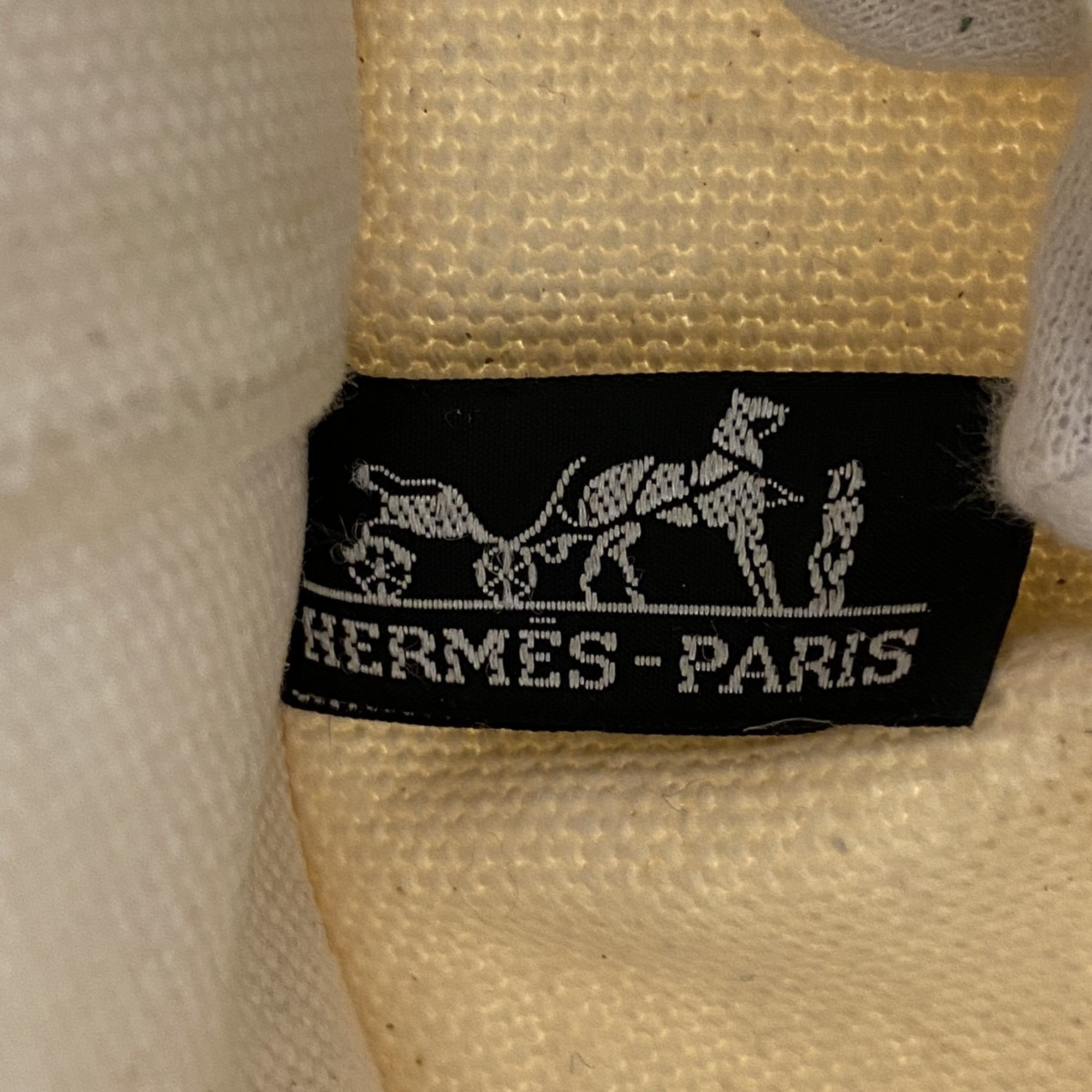 Hermes Tote Bag Bora PM Canvas White Black Women's