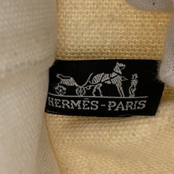 Hermes Tote Bag Bora PM Canvas White Black Women's