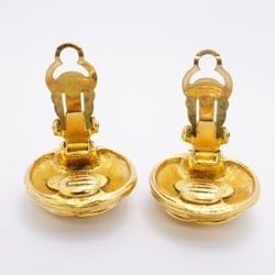 Chanel Earrings Coco Mark Circle GP Plated Gold Ladies