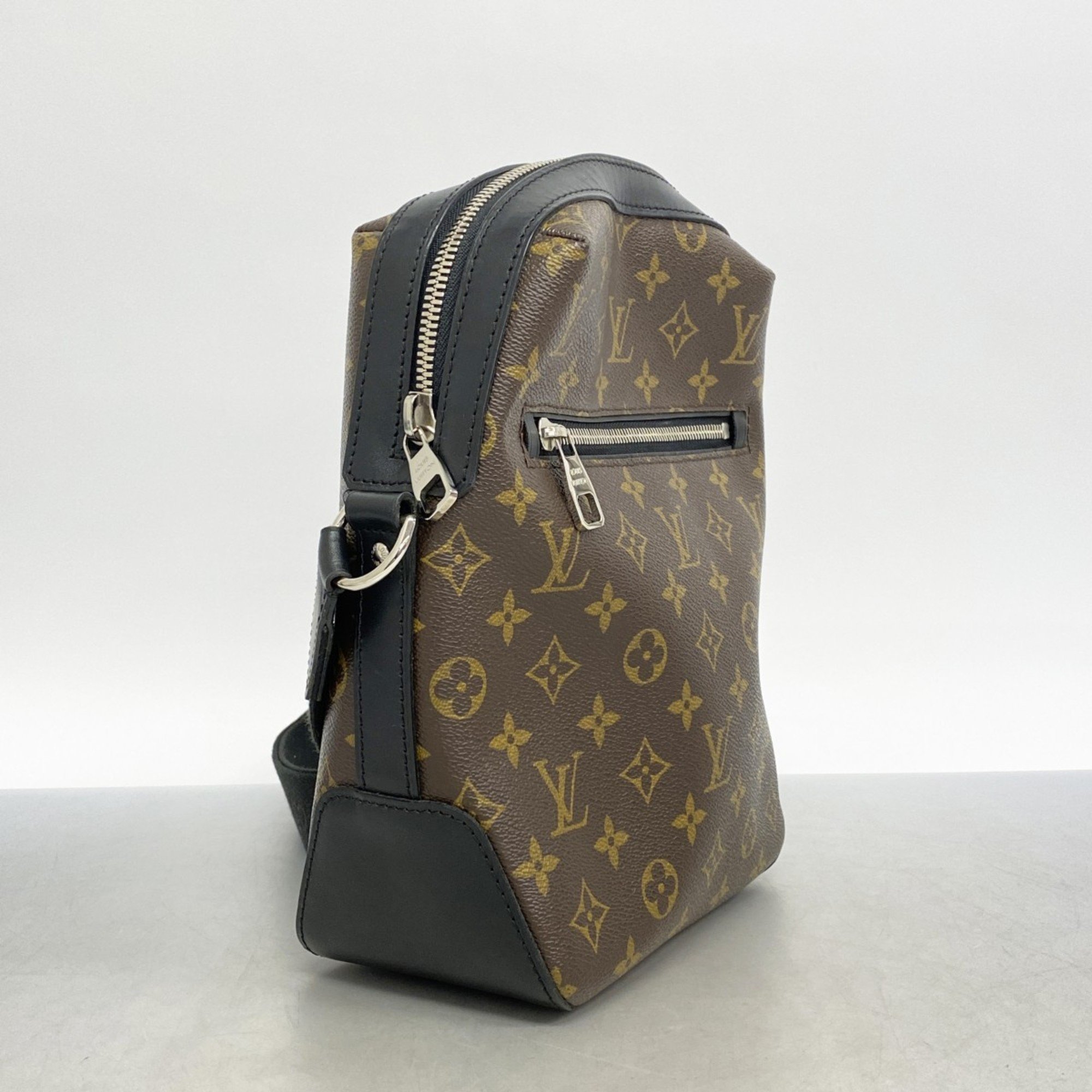 Louis Vuitton Shoulder Bag Monogram Macassar Trace PM M40635 Brown Women's