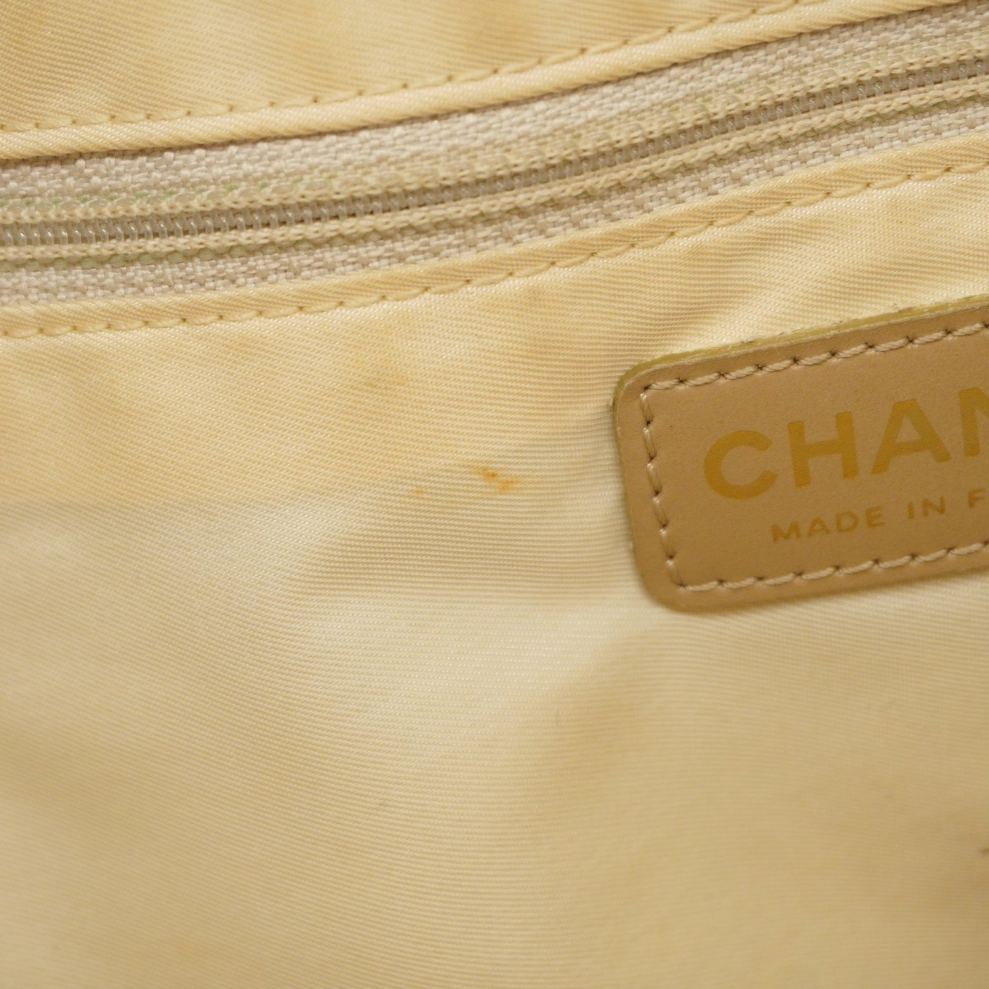 Chanel Tote Bag New Travel Nylon Beige Champagne Ladies