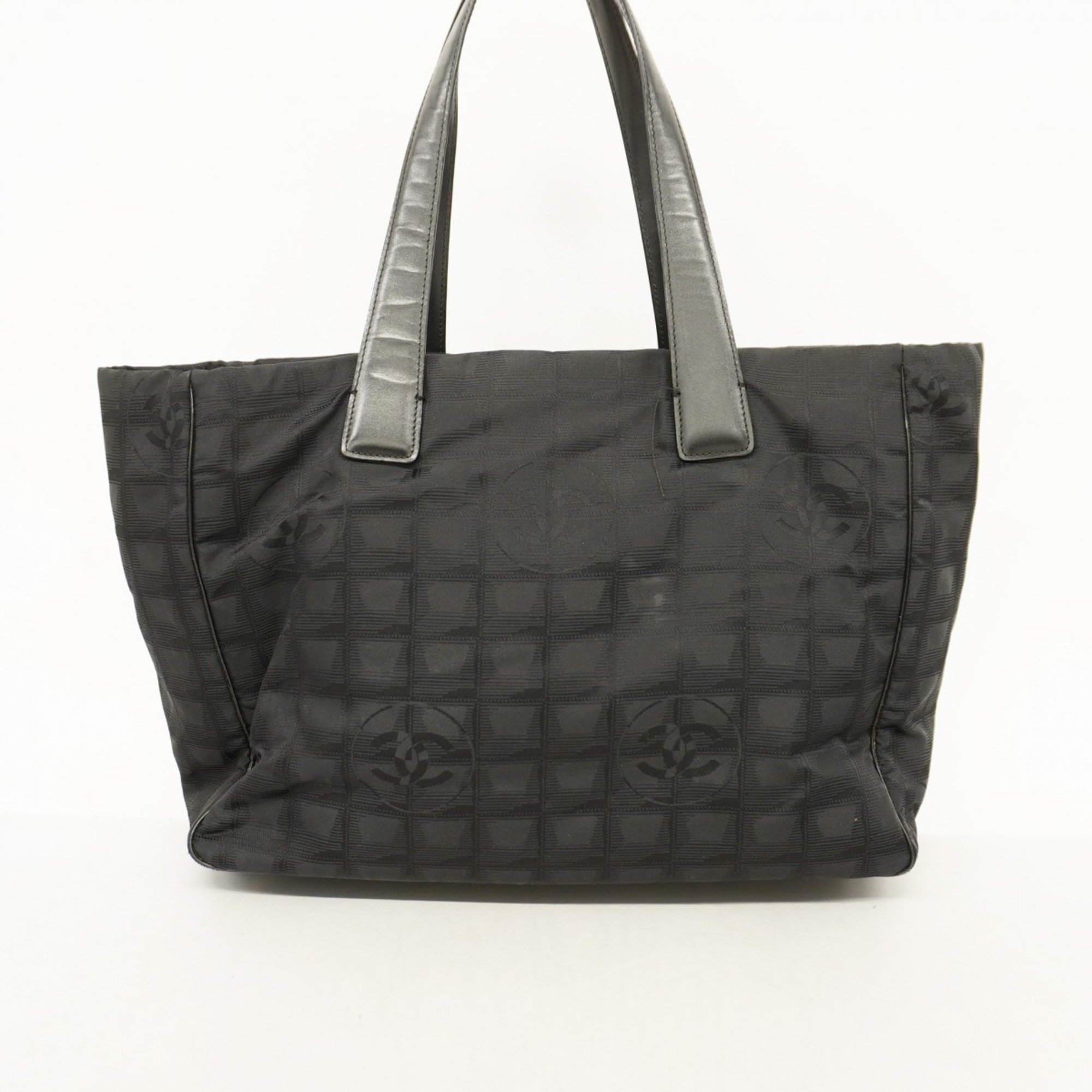 Chanel Tote Bag New Travel Nylon Black Women's