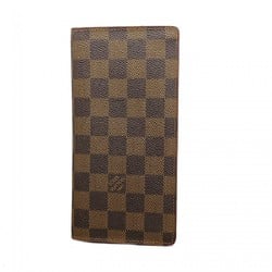 Louis Vuitton Long Wallet Damier Portefeuille Brazza N60017 Ebene Men's